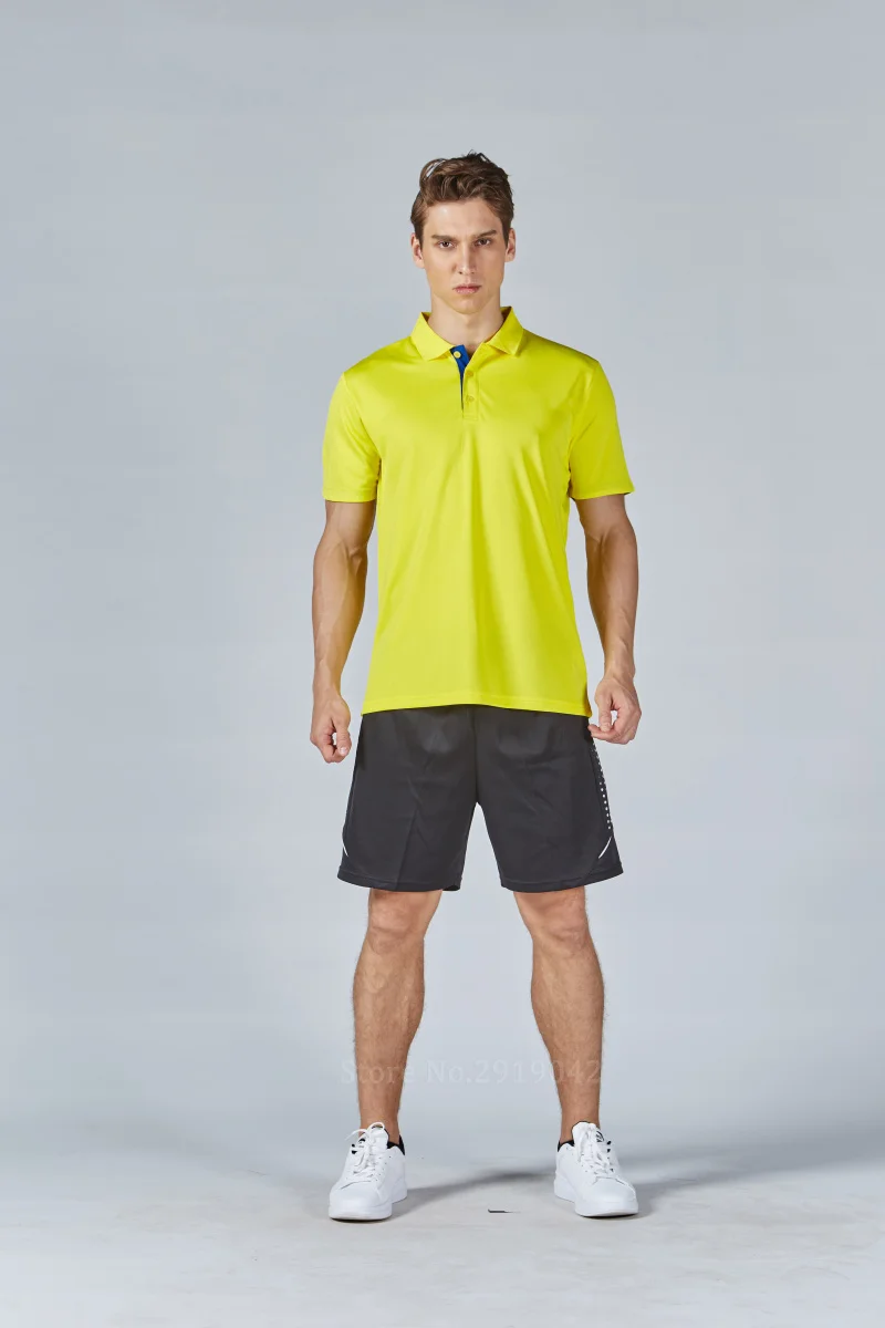 Мужские теннисные рубашки, наборы, дизайн, спортивный костюм, шорты с трикотажными вставками, дышащие, быстросохнущие, для бадминтона, для настольного тенниса, спортивная одежда