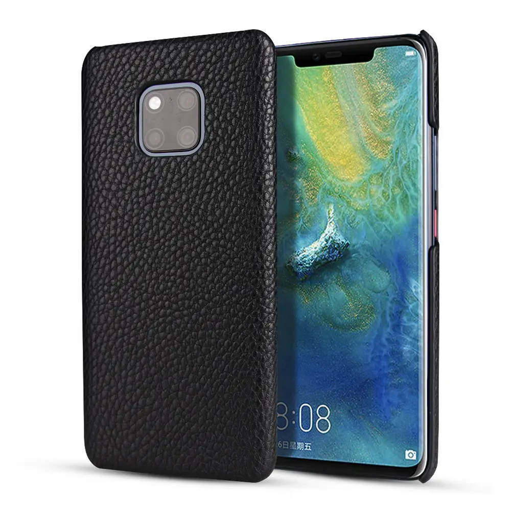 Genuine Leather Back Case for Huawei Mate 20 Pro Cover Luxury Litchi Pattern Phone Bag Cases huawei mate20 | Мобильные телефоны и