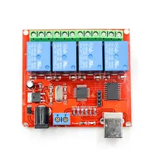 4-Channel 12V Computer Usb Control Switch Free Drive Relay Module Pc Intelligent Controller