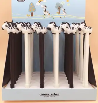 

36pcs/pack 0.5mm black ink creative cartoon animal zebra gel pen/student prize promotion gift sign pen school stationery