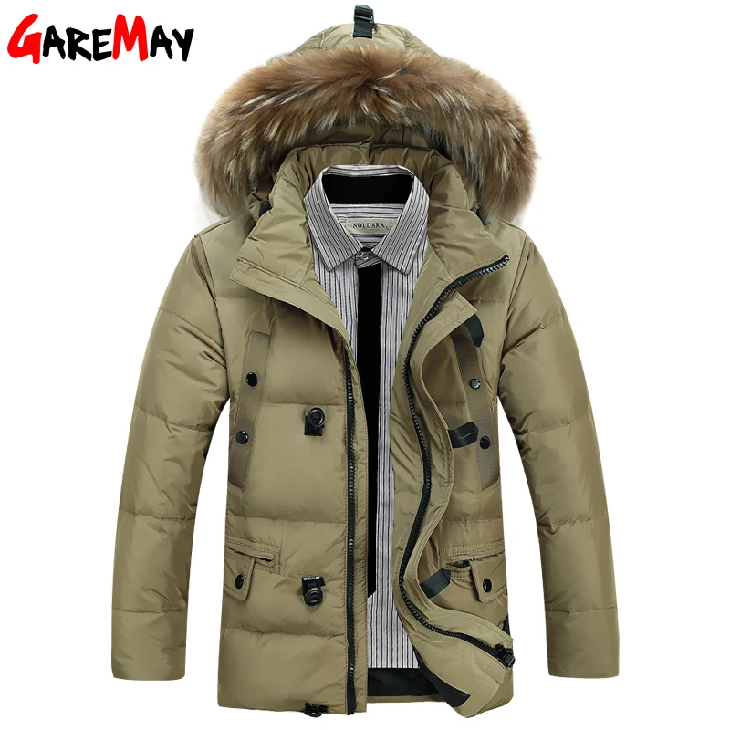 Winter Coats Man Puffer Jacket 2015 Fashion Fur Collar