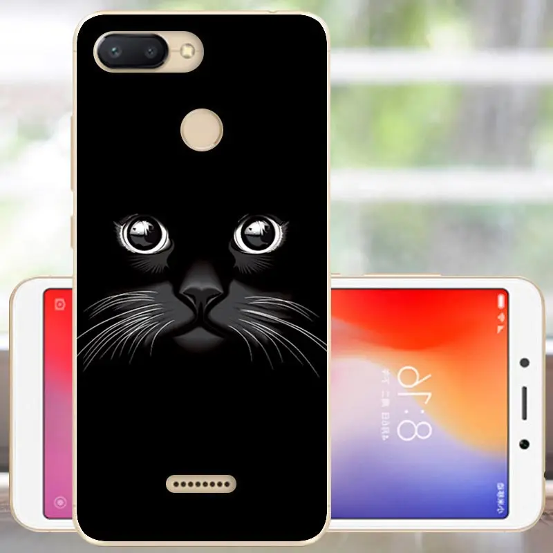 Защитный чехол FANATU для Xiaomi Redmi 6, мягкий силиконовый чехол с милым принтом, бампер для Redmi 6, чехол 5,45, чехол для Xiomi Redmi 6, чехол для телефона