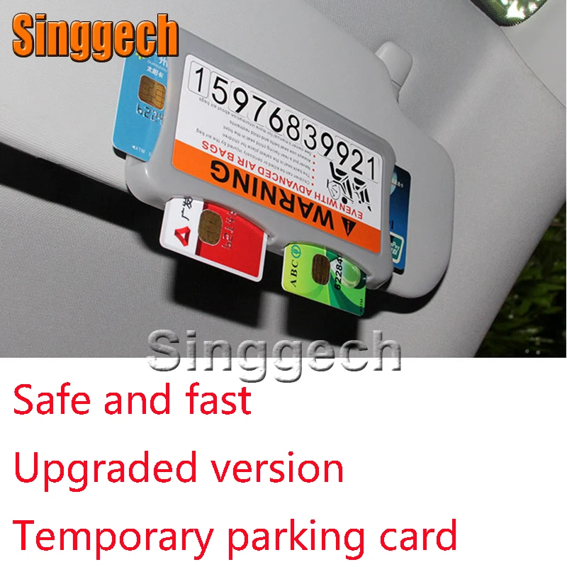 

Car Styling Carring Bag For Hyundai Solaris Tucson 2016 I30 IX35 I20 Accent Santa Fe with car stickers Temporary Parking Card
