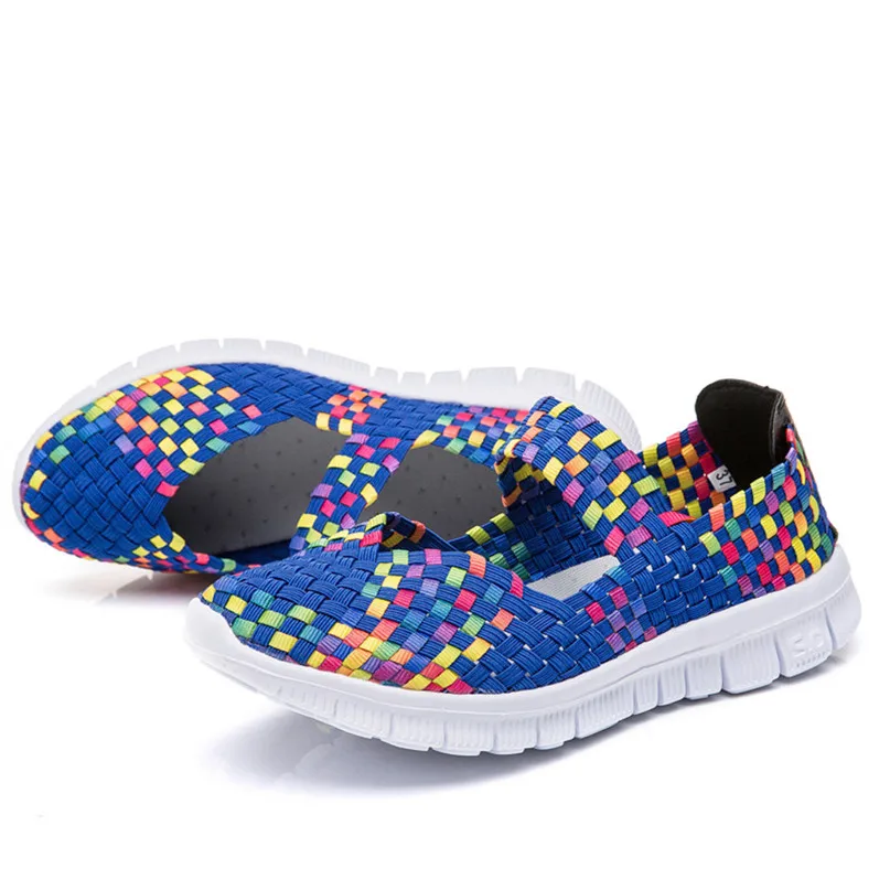 Adult Running Shoes Women Woven Light Weight Elastic Trainer Slip On Sport Water Shoes Sneakers zapatos de mujer #2M06 (15)