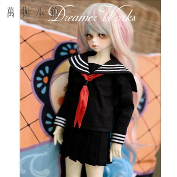 

New 1/4 BJD MSD Doll Clothes Japan Style Black Uniform Sailor Suit (2pcs)/Outfit