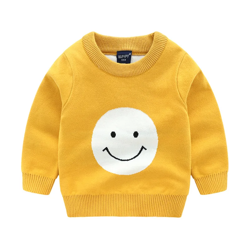 Cartoon Baby Sweater Solid Color Cotton Blended Kids Boys Girls Cardigan High Quality Round Neck Long Sleeve Pullover Outfit Autumn Clothes (9)