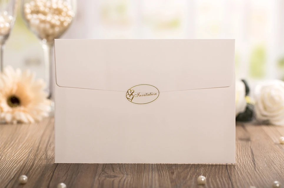  Rustic Wedding InvitationWhite Lace Wedding Invitation CardsVintage Wedding Invitations - Set of 50 - 32556883854