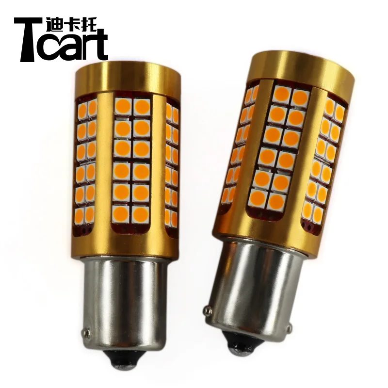 Tcart For Volkswagen Golf Polo 78SMD AutoTurn Signal Lights PY21W Bau15s 1156 150 Orange Bulb Super Bright Lamps Car Accessories