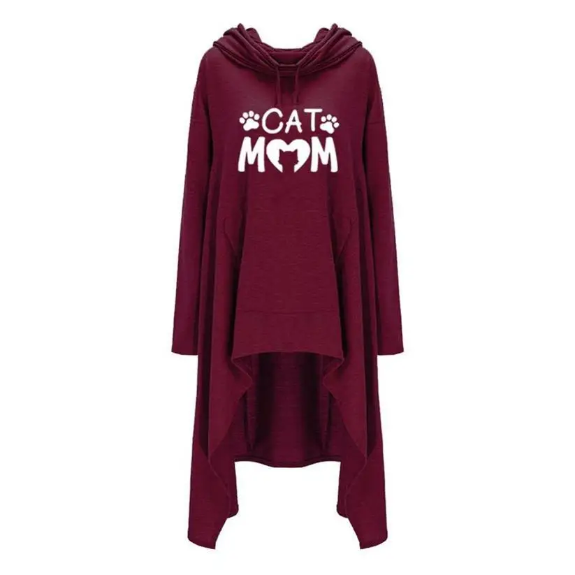 For Women Long Irregular Letters Print Sweatshirt Femmes Hoodies Women Tops Funny 2018 Clothings Youth Comfortable Cropped