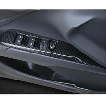 ABS In fibra di Carbonio Per Toyota Camry 2018 Auto Per Porte E Finestre Ascensore in vetro Interruttore Sul Pannello di Controllo Della Copertura Trim Auto-styling accessori 4 pcs