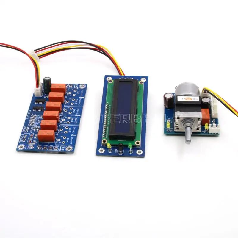 Assembeld Motor preamp Remote volume control board+display+input switch