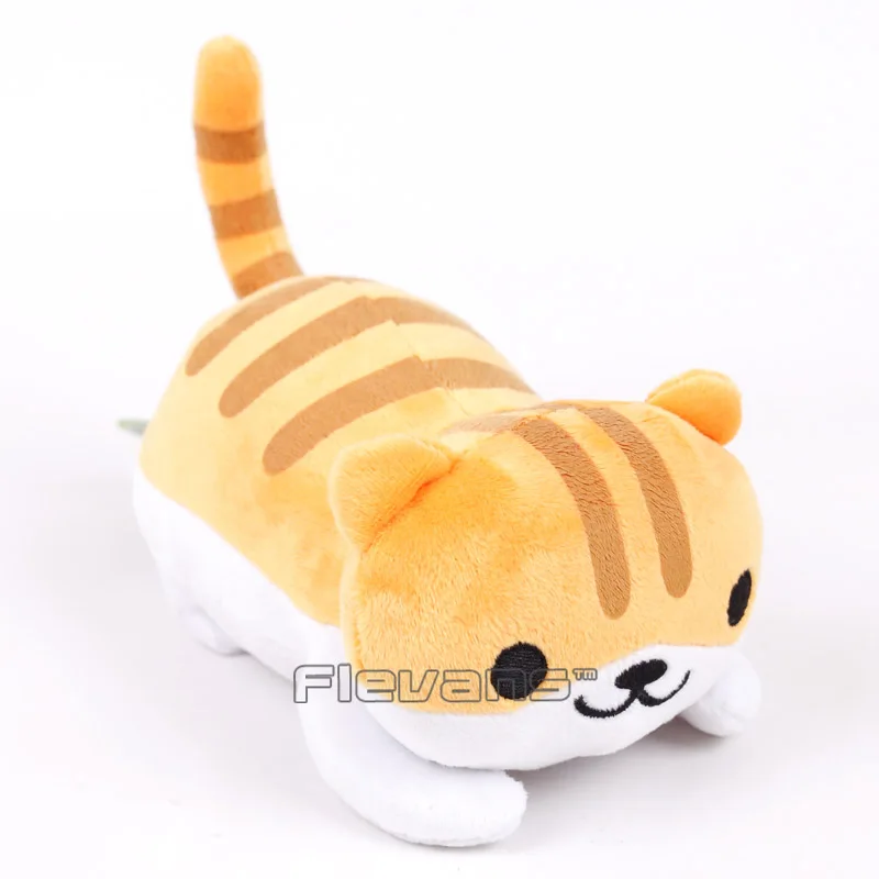 

Cartoon Cute Neko Atsume Cat Cushion Pillow Plush Toys Soft Stuffed Animal Dolls grey/yellow