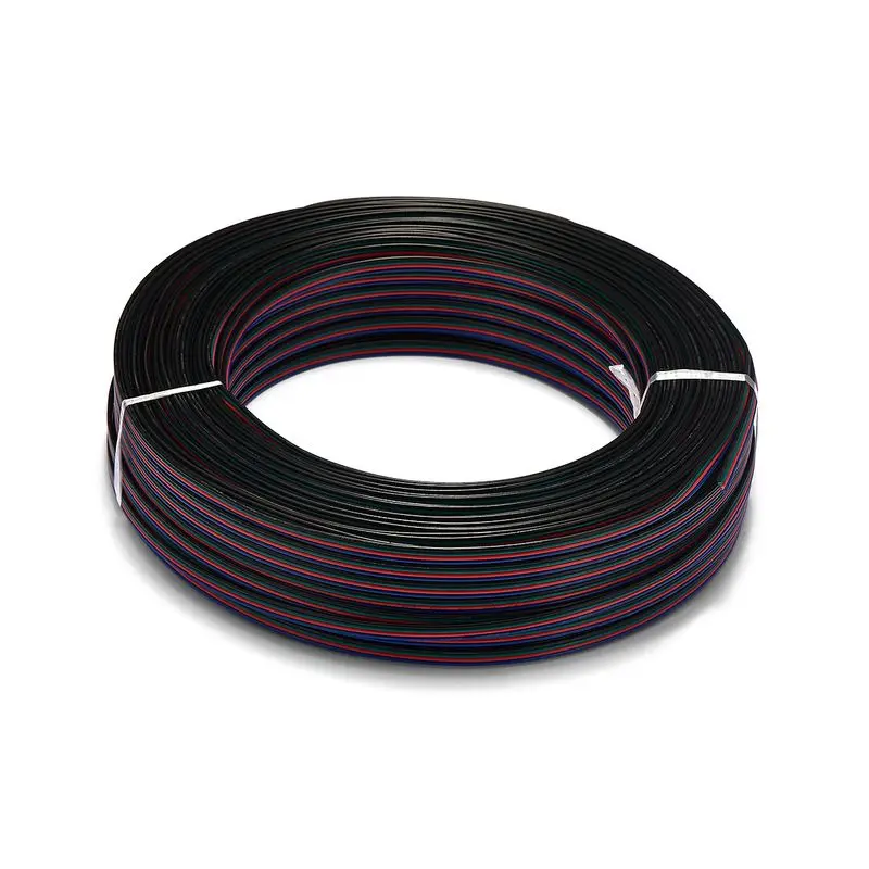 

4 Pin RGB Extend Extension Cable 100m 22AWG 4 Core JST Connector Electrical Wire For 5050 RGB LED Strip Light Controller