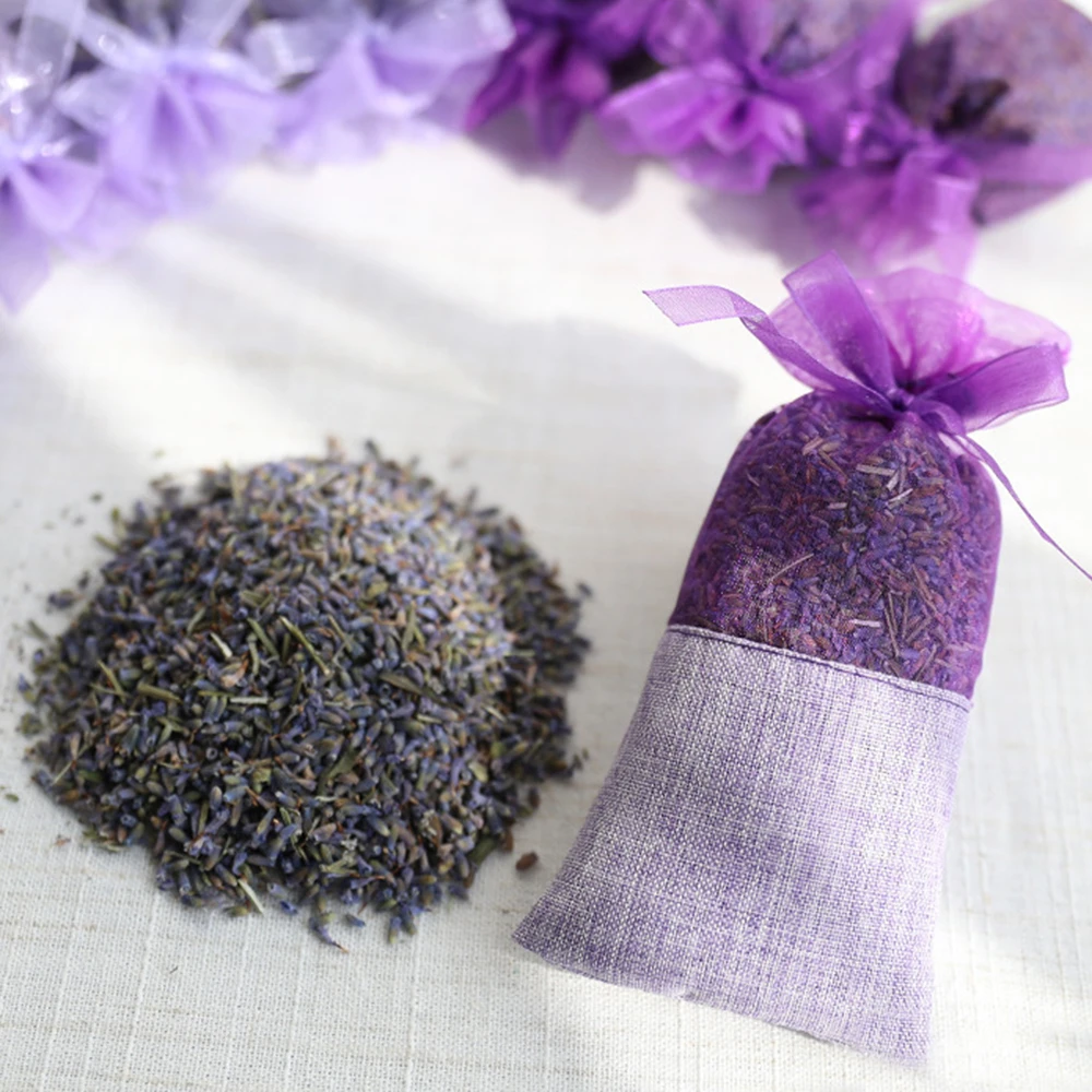 

New Natural Lavender Bud Dried Flower Sachet Bag Aromatherapy Aromatic Wardrobe Desiccant Sachet Car Room Air Refreshing