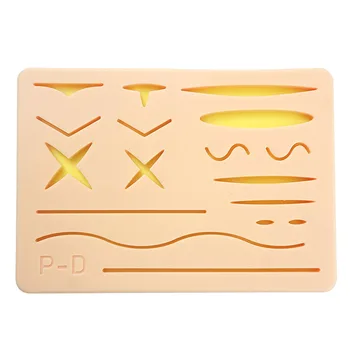 

Multi-wound skin suture model, surgical practice silicone pad with wound simulation Surgical Training Modules Kit for Students