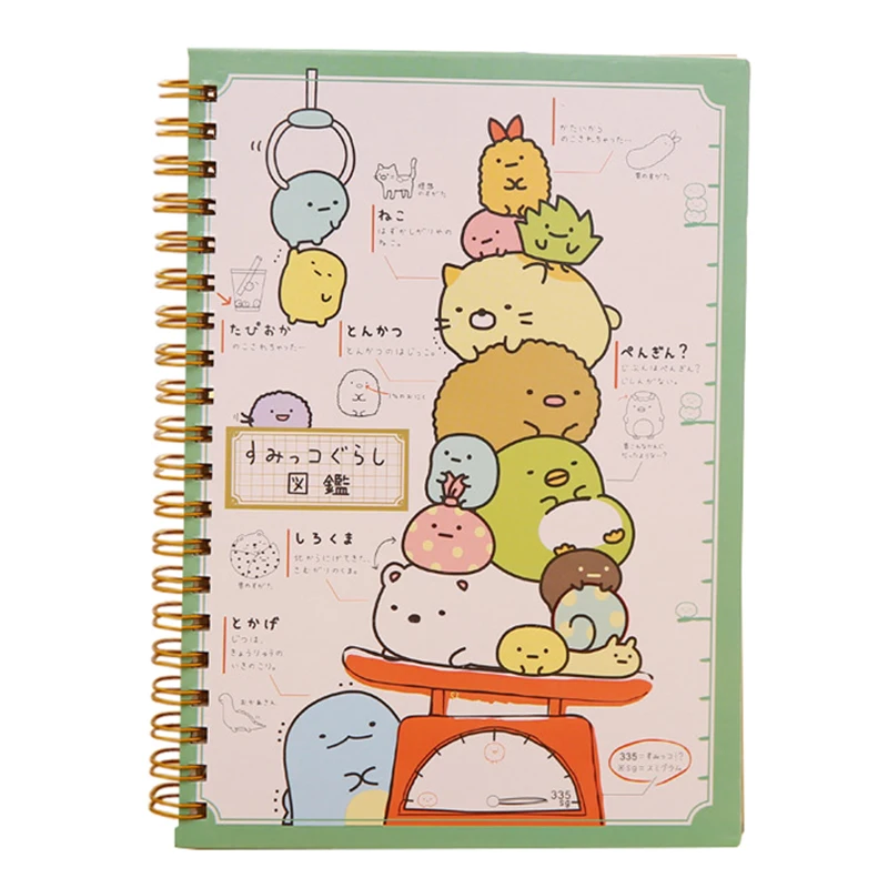 Kawaii Япония мультфильм Rilakkuma & sumikkogurashi катушки ноутбук/дневник повестки дня/записная книжка/Офис Школьные принадлежности (весом)