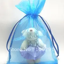 FH771! 500 шт./лот ювелирные изделия Подарочный мешочек из органзы 15*25 см подарочные пакеты Свадебный мешочек кофе однотонный цвет