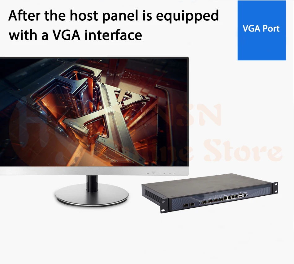 Брандмауэр Mikrotik Pfsense VPN устройство сетевой безопасности маршрутизатор ПК Intel Core I7 4770, [HUNSN RS19], (4LAN/2USB/1COM/1VGA)
