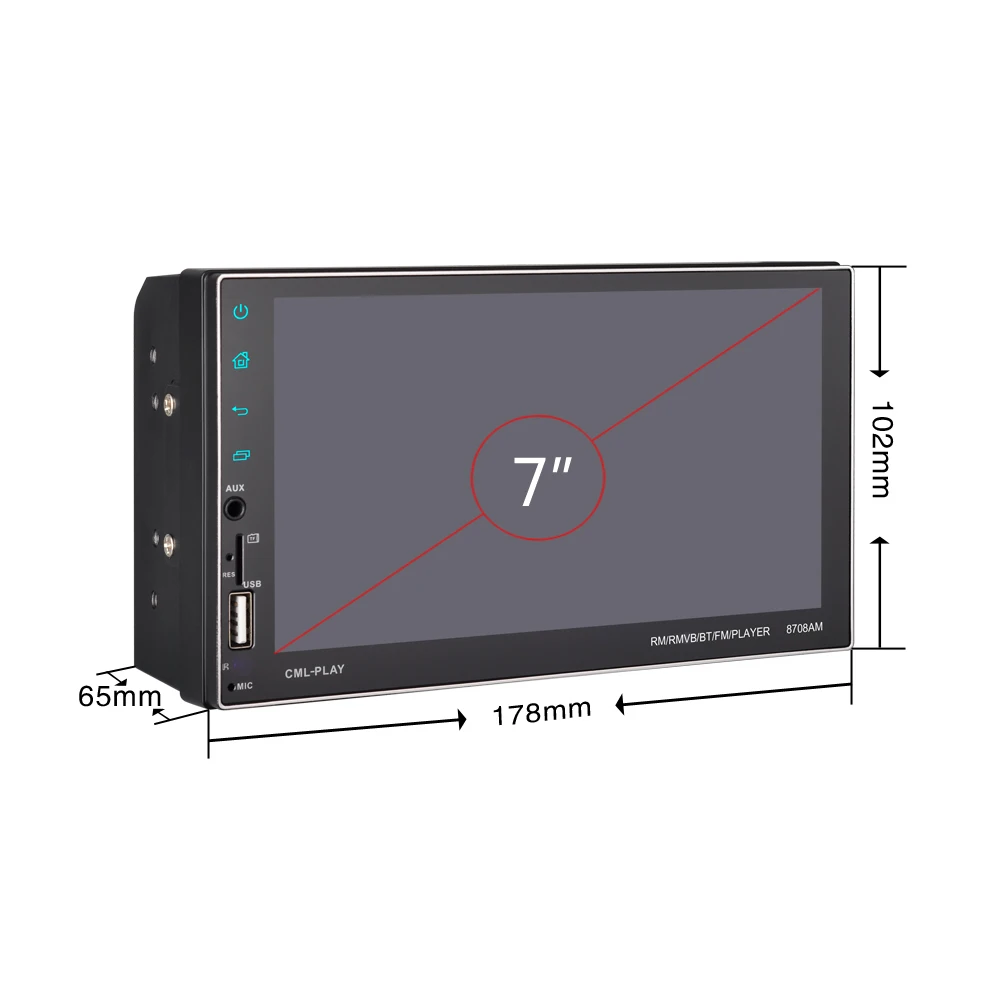 Flash Deal Multimedia palyer gps navigation android 7.1 2 Din Car Radio Navi autoradio WIFI Bluetooth FM  7