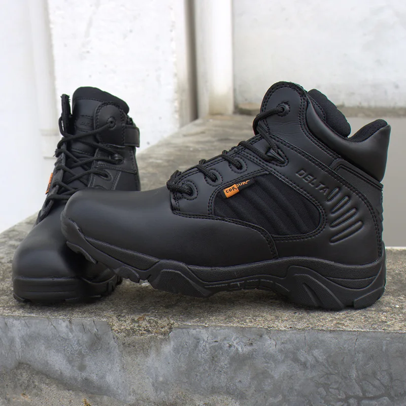  Winter Men Military Tactical Boots Waterproof Genuine Leather Lace Up Black Desert Combat Army Ankl