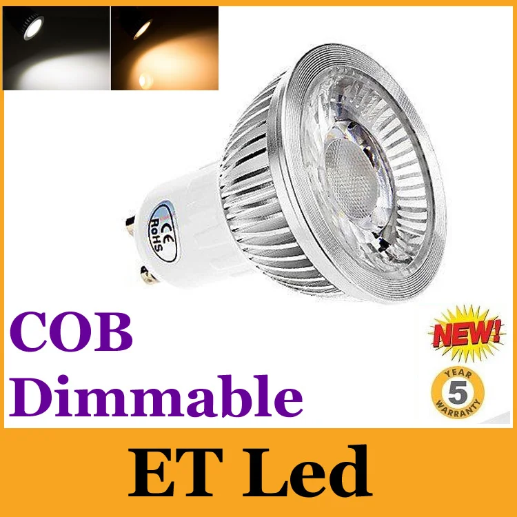 

100pcs E27 E26 MR16/GU5.3 GU10 Led Lights AC 110-240V/12V Dimmable 5W COB Led Bulbs Light 60 Angle Warm/Natural/Cool White CE&UL