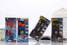 SiciLY 3.5mm jack Cartoon one series of Superman Heros super Stereo headset earphone for iOS and Andoid MP3 universal Earphone