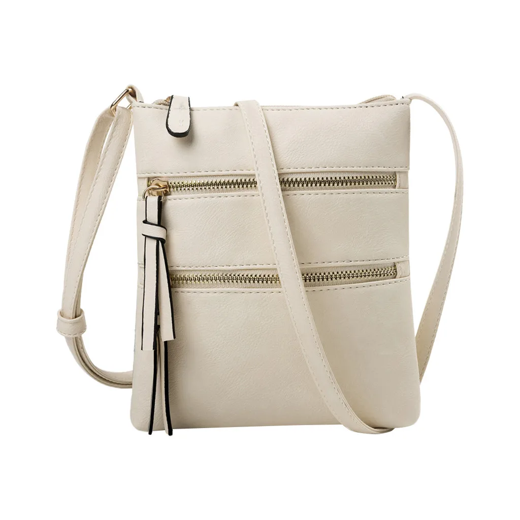 

Fashion Multi Zipper Pocket Women Small Mini Shoulder messenger Crossbody Bag Ladies Satchel Handbag Cellphone Pouch 10H