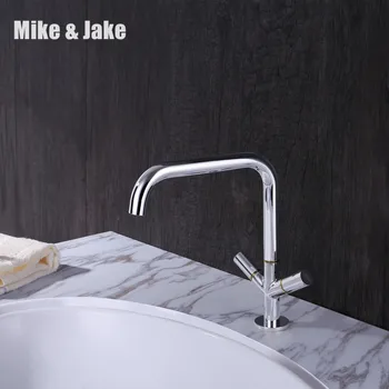 

Double handle basin mixer chrome brass washbasin faucet bathroom faucet double handle tap hot and cold mixer MJ01074