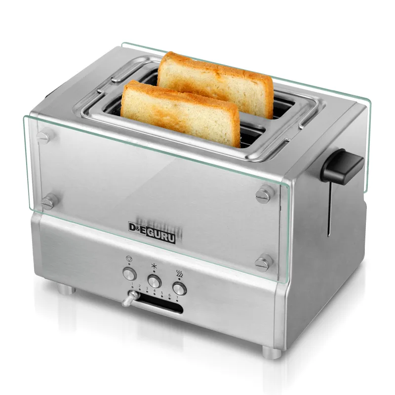 Полностью автоматическая 220 В ЕС Plug тостер бытовой Кухня завтрак тостов машины Тост чайник Двойные Слоты тост машина выпечки