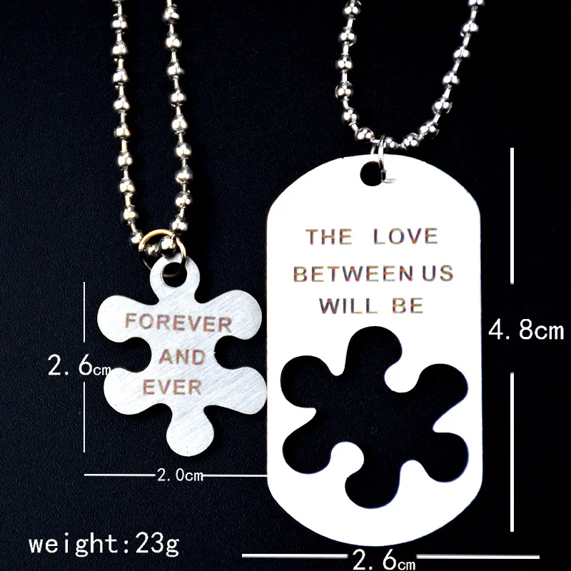 A Set Couple Necklace The Love Between Us Will Be Forever And Ever For Lover Trendy Gift Fashion Pendant Jewelry | Украшения и