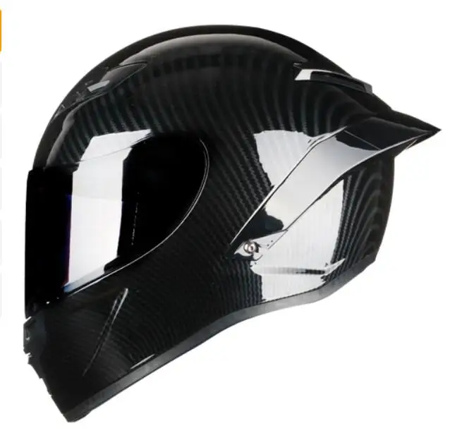 Полнолицевой шлем Каско Capacete мотоциклетный шлем гоночный каск шлем мото Полнолицевой каск горные точки одобренный мотоциклетный шлем - Цвет: Черный