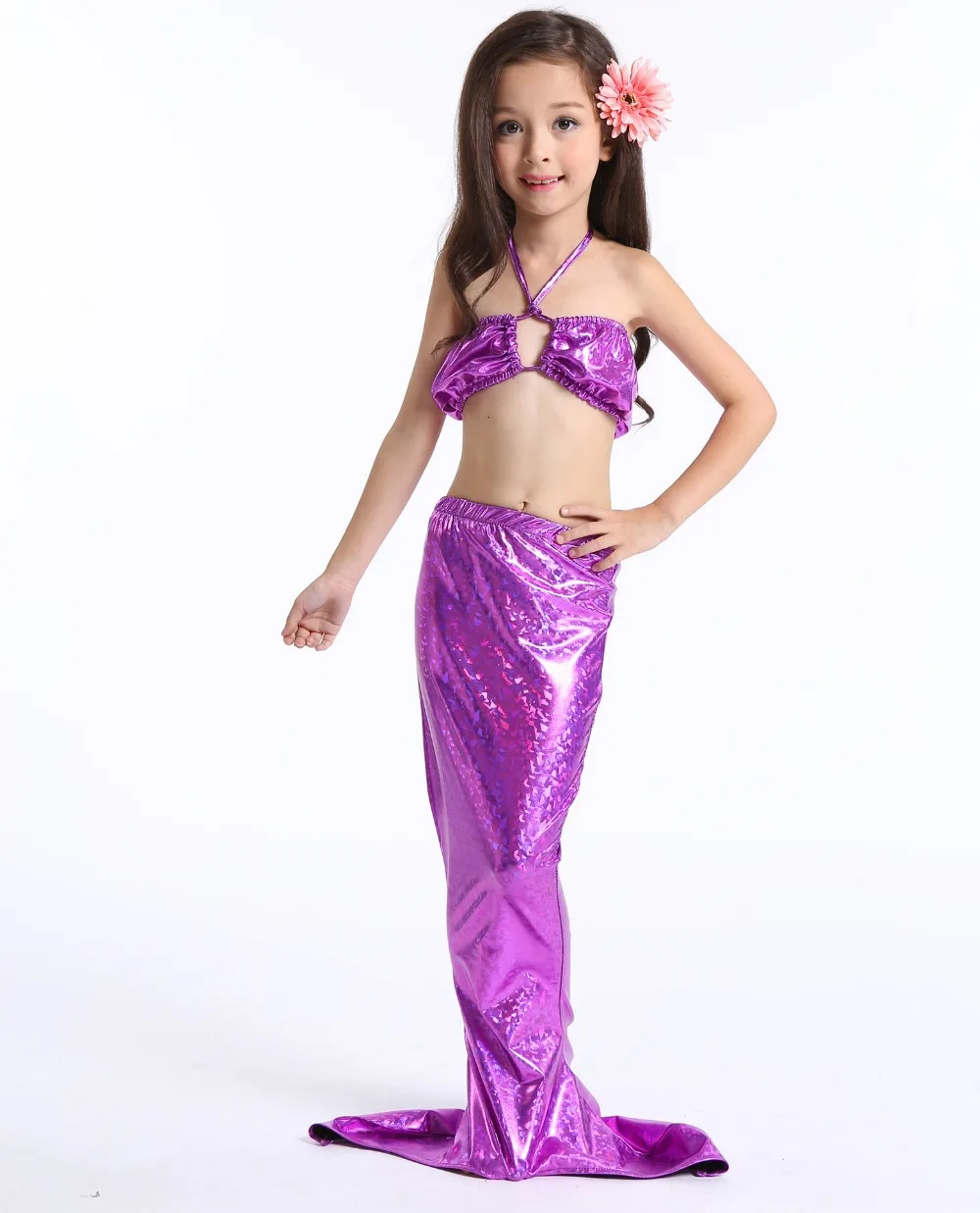 Mermaid tail for kids mermaid tails for girls costume for swimming child swimwear for Halloween cosplay Costume (27)