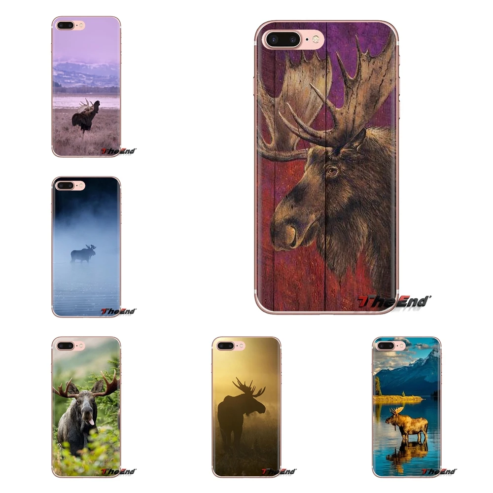 Animal Alaska Bull Moose Mobile Phone Case Cover For Sony Xperia Z Z1 Z2 Z3 Z5 compact M2 M4 M5 C4 E3 T3 XA Huawei Mate 7 8 Y3II |