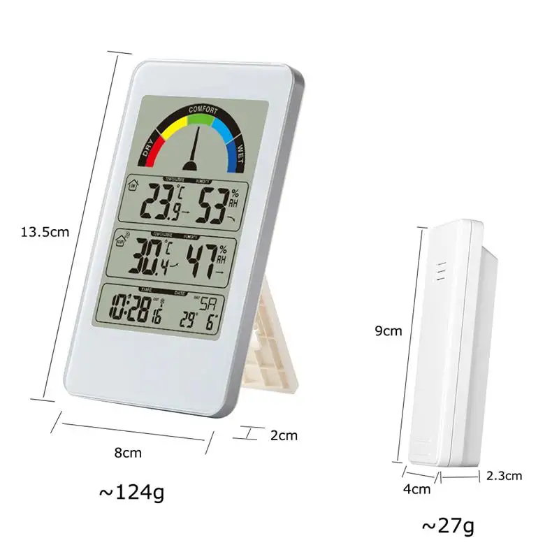 Прецизионная метеостанция с барометной температурой влажности беспроводной наружный датчик сигнализации и повтор цифровые часы