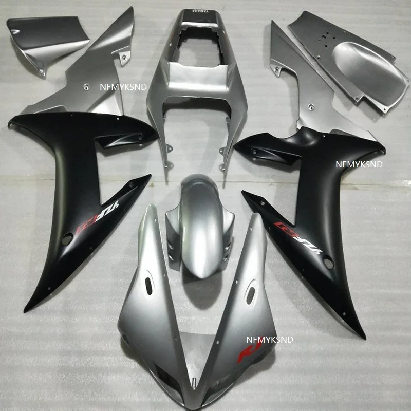 Комплект обтекателей для мотоцикла YAMAHA YZFR1 02 03 YZF R1 2002 2003 YZF1000 ABS серебристо-черные