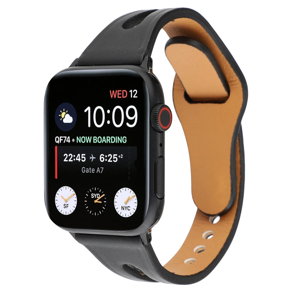 Ремешок для часов Apple Watch Series 4 3 2 1 ремешок для Iwatch 38 мм 42 мм аксессуары для часов блестящий кожаный браслет на запястье 40 мм 44 мм