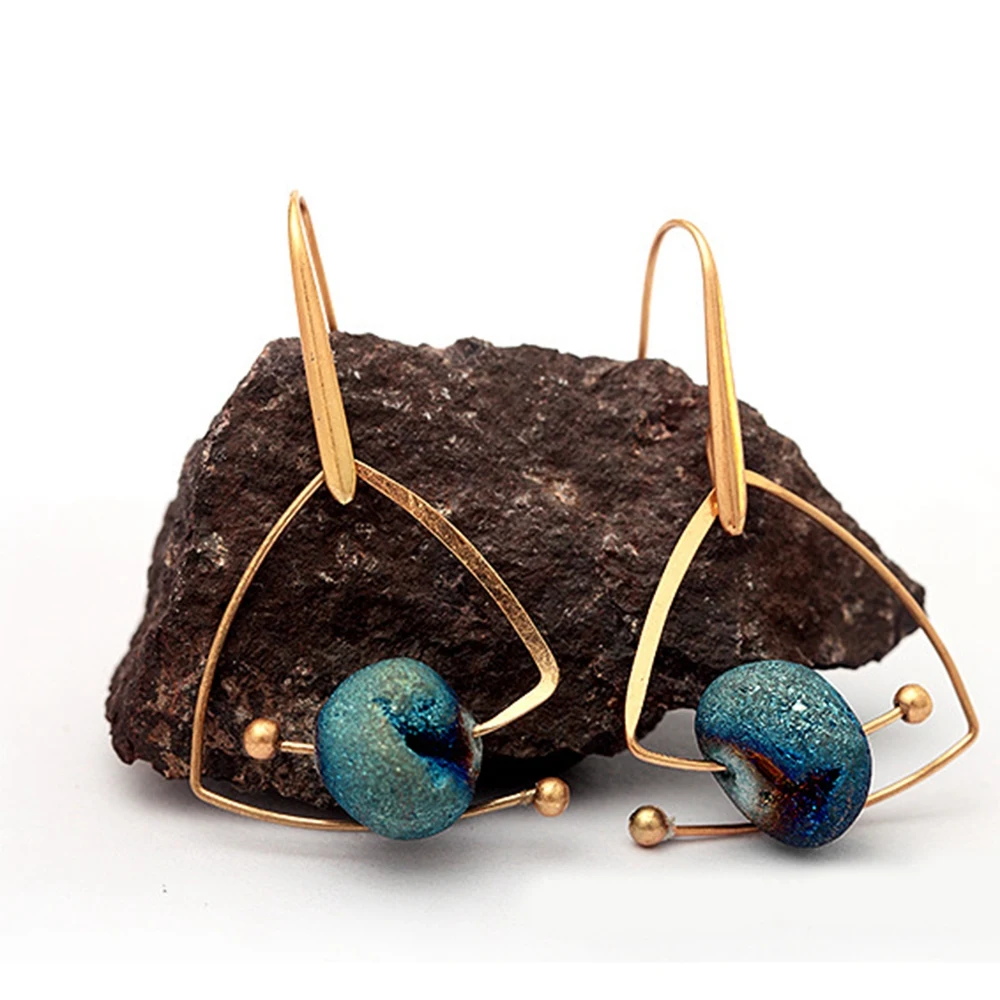 2018 Explosion Design Starry Natural Stone Earrings European And American Suitable For Various Party | Украшения и аксессуары