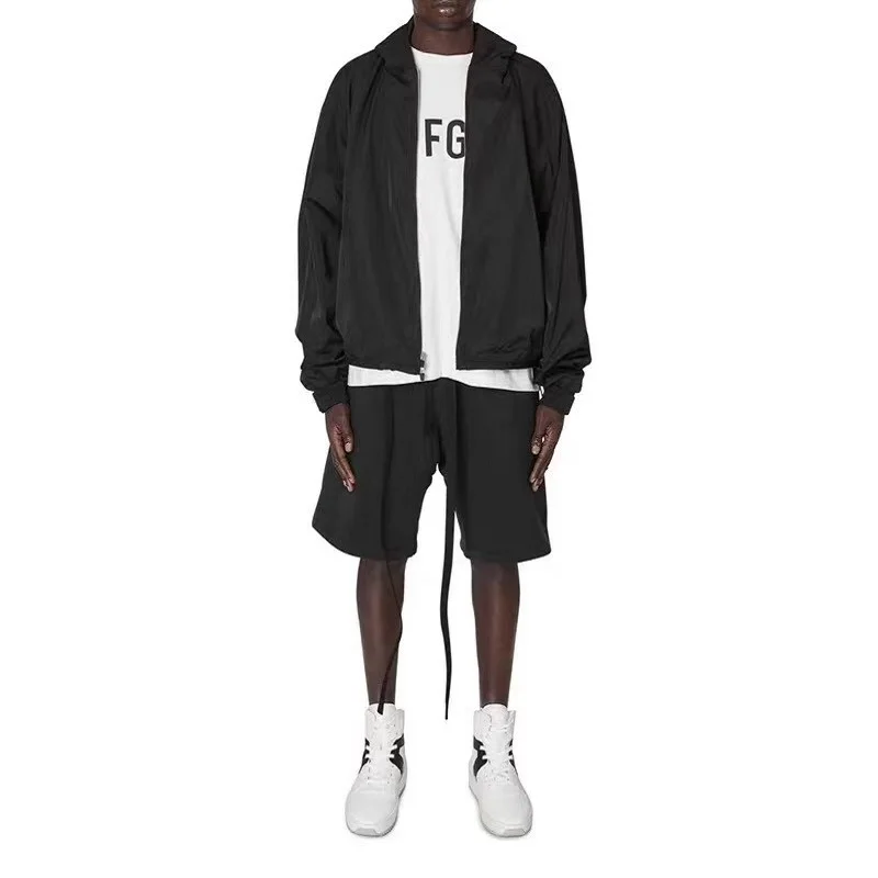 Ins летние новые волнистые мужские пять брюки bf повседневные свободные шаровары Высокие уличные дикие шаровары Молодежные