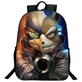 

Falco Star Fox Split School Bag Fashion Cool Pattern Knapsack Beautiful Students Boys Girls School Rucksack Men Women Travel Bag