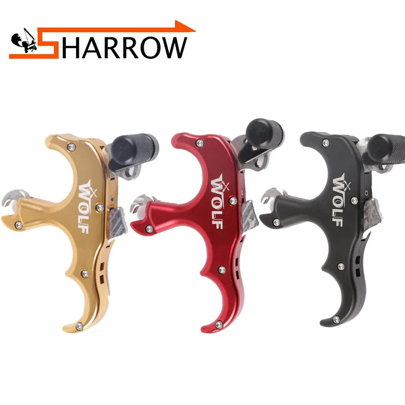 

1 Pcs Archery 3 Fingers Compound Bow Release Automatic Finger Aid Metal Caliper Hunting Shooting Accessories Outdoor Sports