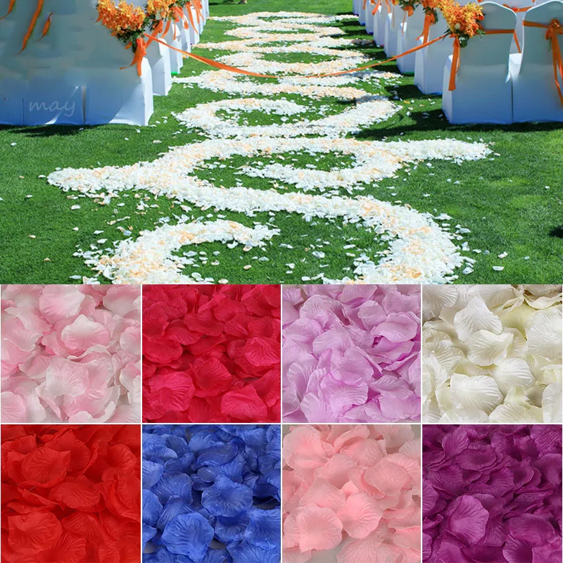 2000pcs/lot Artificial Wedding Rose Petals Flower Petals Wedding