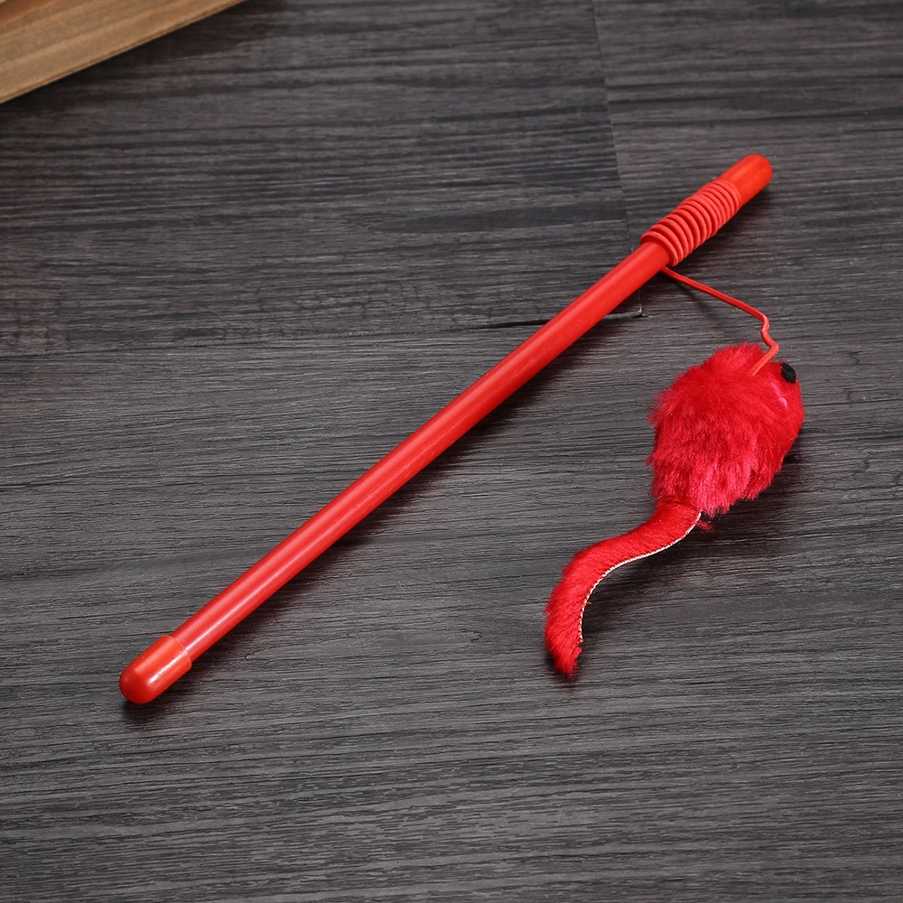 

Hot Selling Pet Cat Toy Cute Design Mouse Teaser Wand Plastic Toy for Kitten Toys for Cats Kitten Pet Cat Tunnel Fat Cat Cute