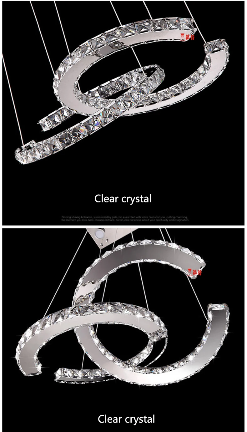 Люстра yanghang светодиодный Кристалл кольцо «подсвечник» хрустальный светильник блеск люстра потолочный светодиодный светильник в форме круга лампа