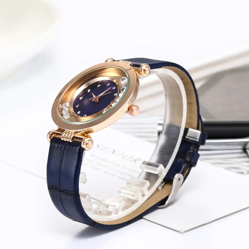 Montre femme 2019 новый модный бренд золото кристалл кожа женские наручные часы