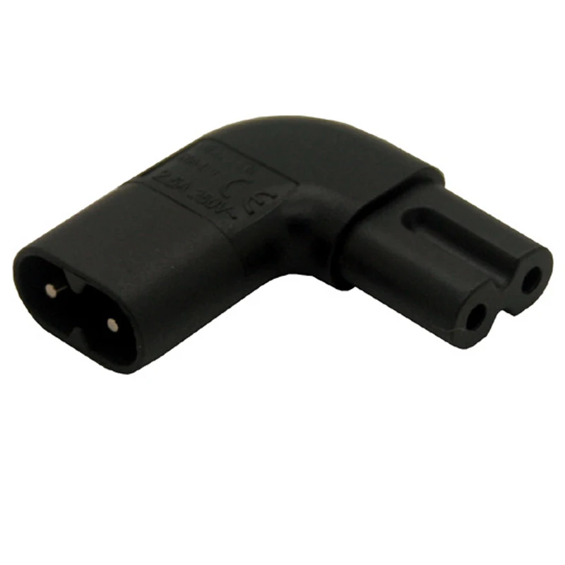 

C8-C7 Figure 8 IEC 320 IEC320 iec C7 to C8 90 Degree Left & Right Angled AC Power Adapter Male Female Extension AC socket