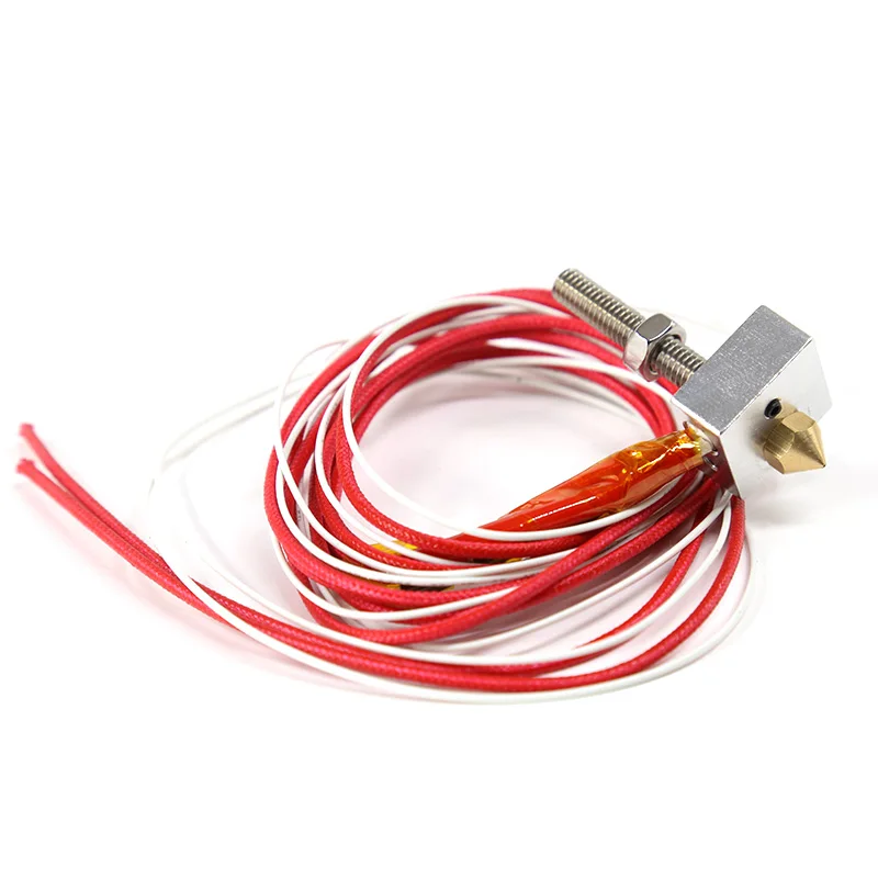 ANET A8/A6 MK7/MK8 الطارد Hotend كيت مع M2 وجع 3D طابعة ساخنة كتلة + الحلق + 1.75 مللي متر/0.4 مللي متر فوهة + سخان خرطوشة عدة 2