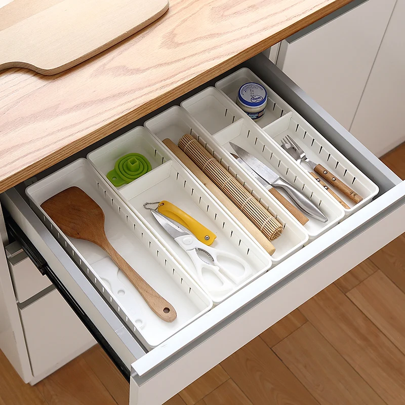 Nuevo organizador de cajones ajustable hogar cocina tabla divisor