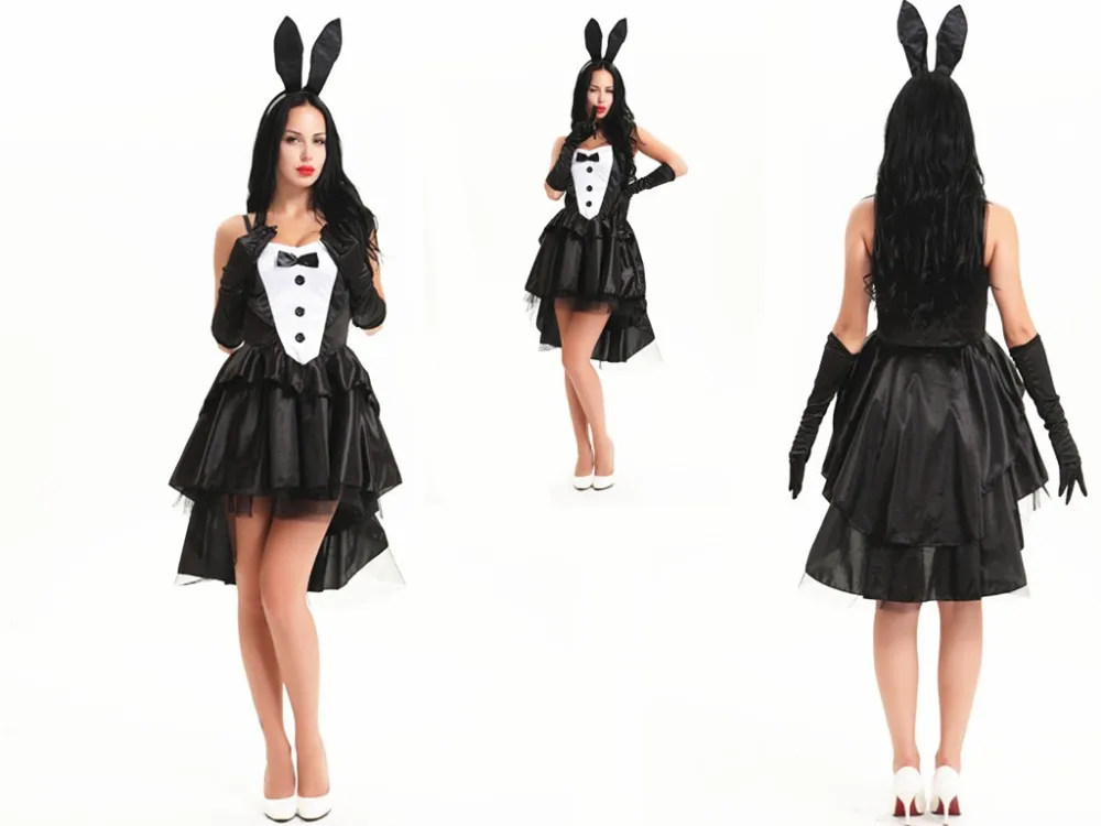 FREE SHIPPING zt 8179 Tuxedo Tail Black & White Bunny tutu Costume