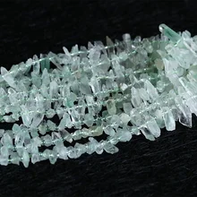 Натуральный чистый зеленый горный Fvchsite Phanton кварц сырой минеральной грубая матовая шипованные бусы 1" 05327