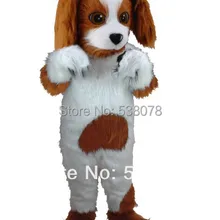 Милый белый и коричневый костюм талисмана для щенка взрослый размер сценический реквизит маскотт наряд костюм кунг-фу панды вечерние карнавальные костюмы SW733